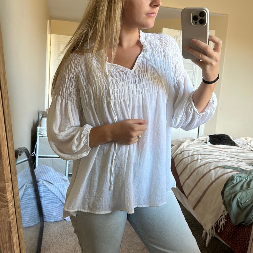 White chiffon blouse